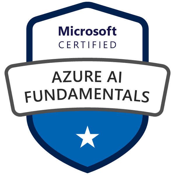 Microsoft Certified Azure AI Fundamentals badge